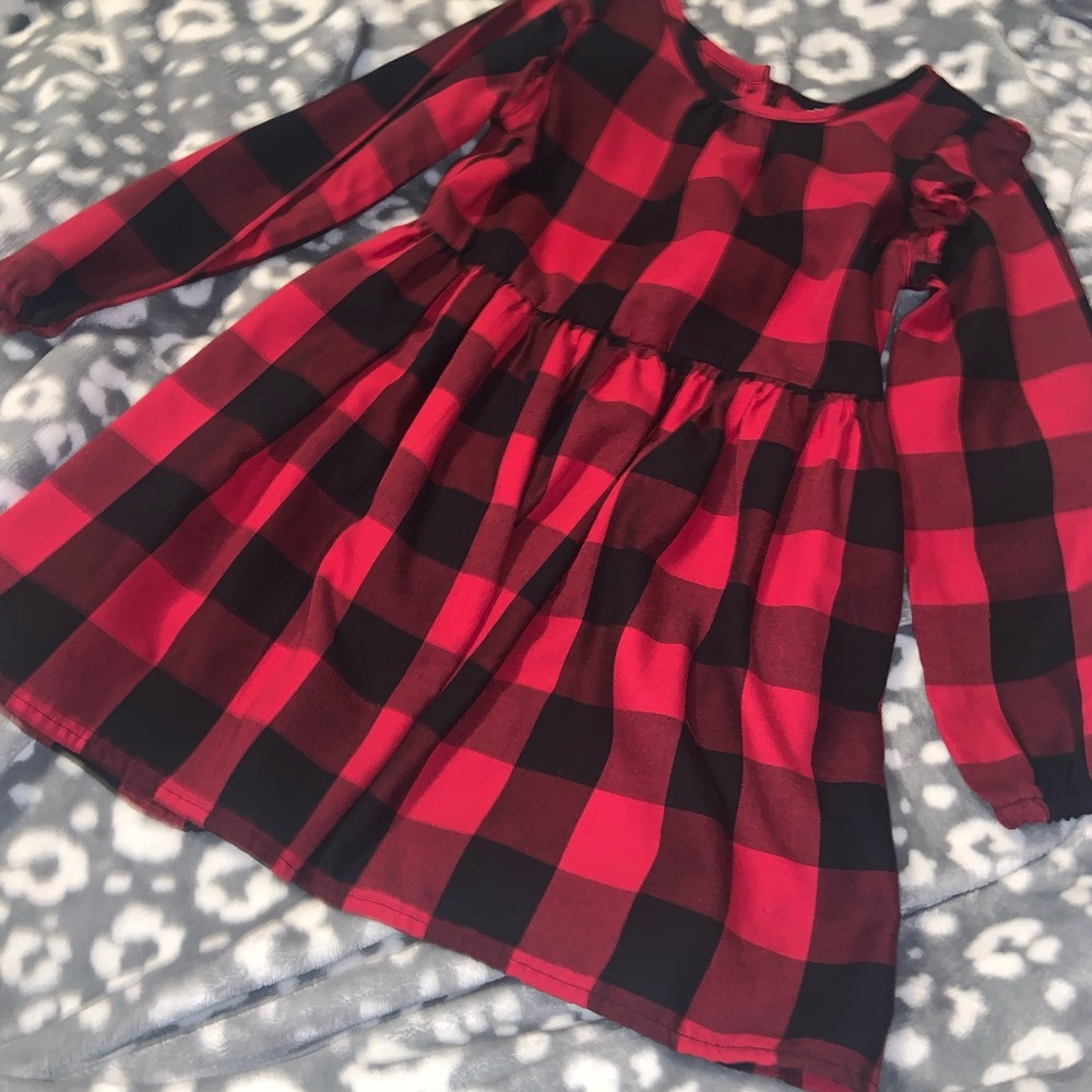 The Children's Place Red and Black Checkered Dress